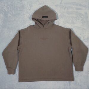 Fear of God Taupe Oversized Pullover Hoodie